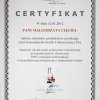 Certyfikaty Małgorzata Cięciel